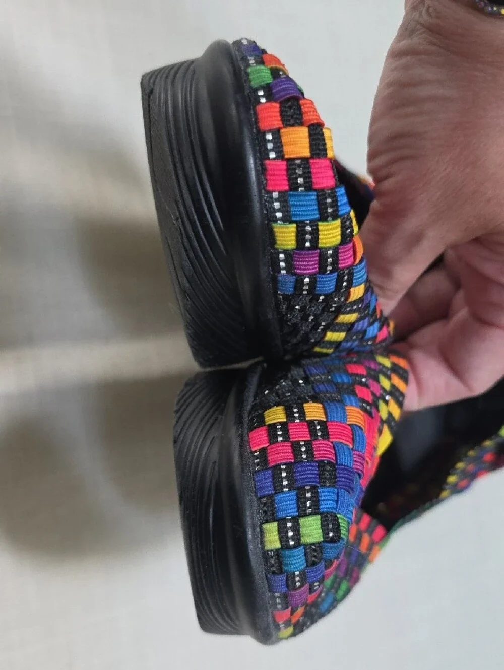 Bernie Mev Multicolor Woven Mary Jane Flats - Women